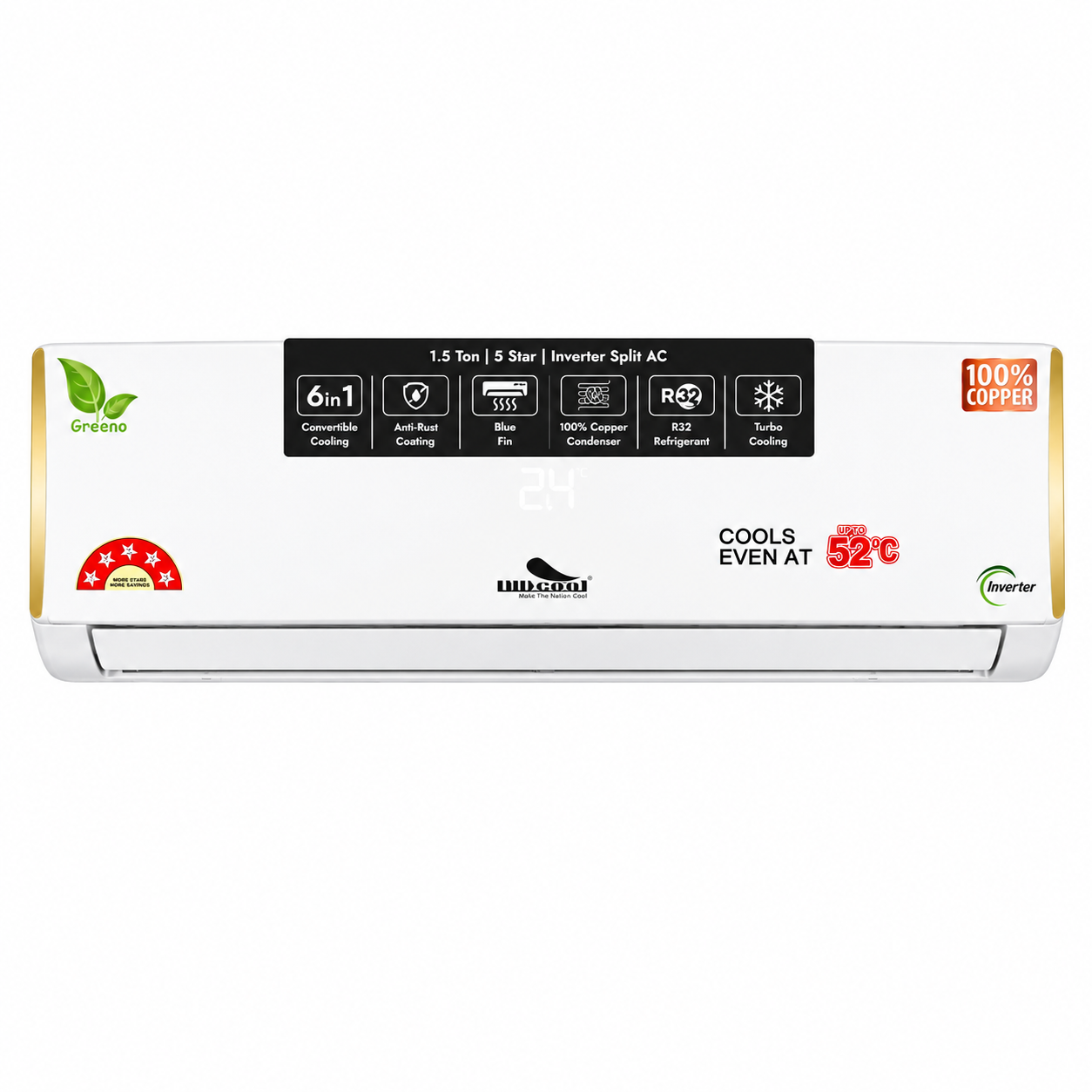 IDCACBF18K5EF (Model 2026): 1.5 Ton 5 Star Inverter Split Air Conditioner