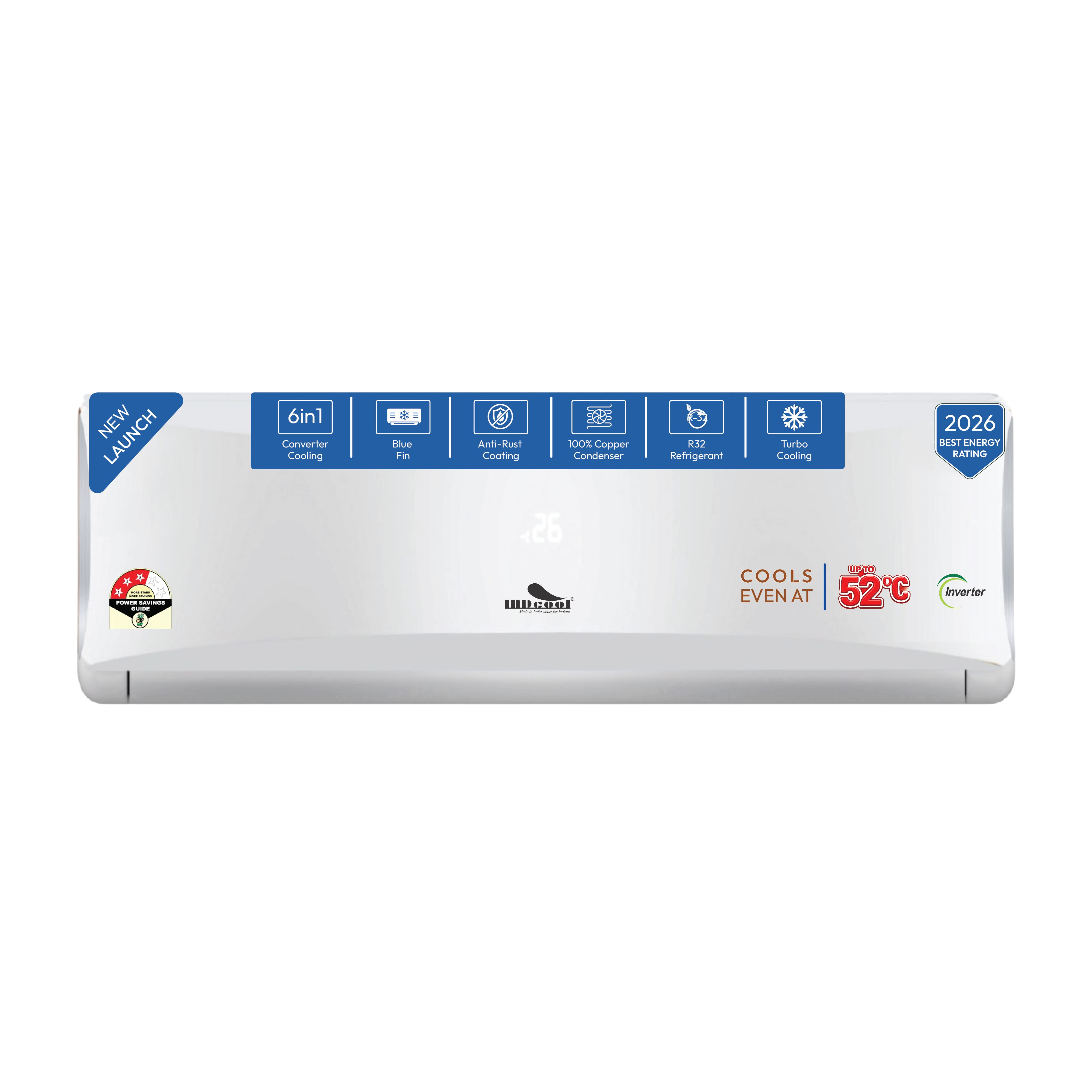IDCACSBF10K3 (Model 2026): 1 Ton 3 Star Inverter Split Air Conditioner
